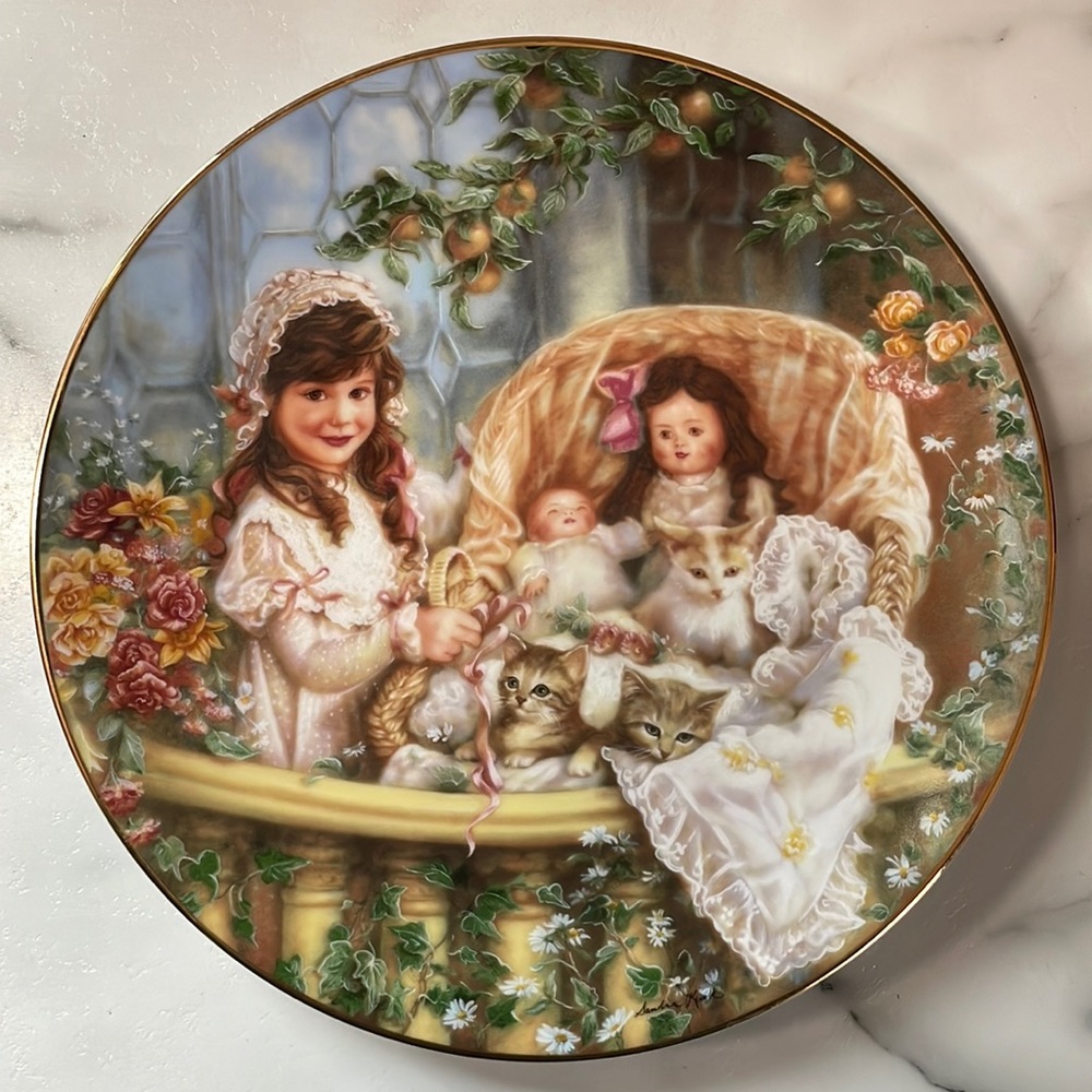 Vintage 1991 Reco “Cats in the Cradle” Limited Edition Plate Third Issue